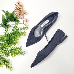 NWT Zara Gathered Mesh Polka Pointy Flats